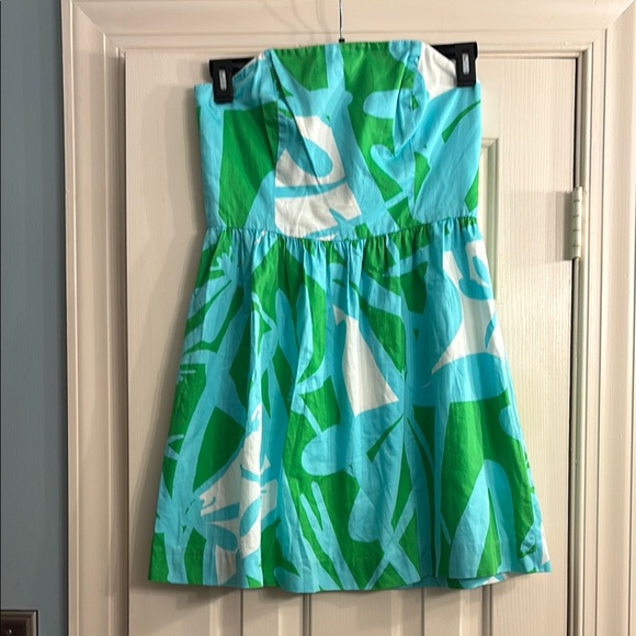 Lilly Pulitzer Lottie In Green Bean All Lit Up Mini Dress - Picture 1 of 5